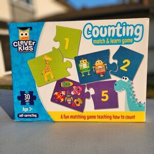 New Clever Kids Counting Matching Game Puzzle Educational Learning Toy Numbers T